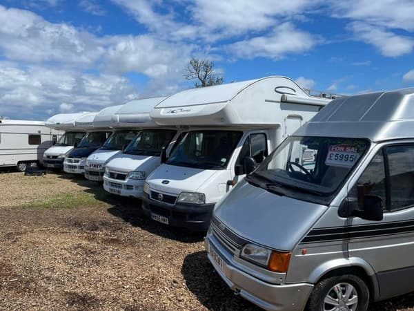 Line-up of motorhomes and campervans we buy in any condition